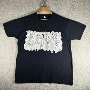 Vintage 80s screen stars single stitch double sided pig graphic tshirt